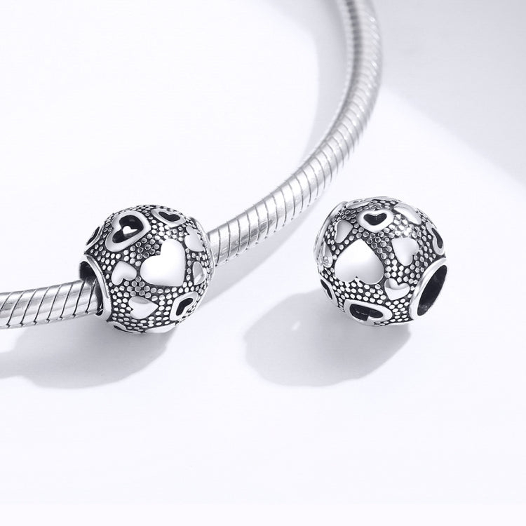 Vintage Love Beaded เงินสเตอร์ลิง S925 รอบลูกปัด DIY สร้อยข้อมือเครื่องประดับอุปกรณ์เสริม