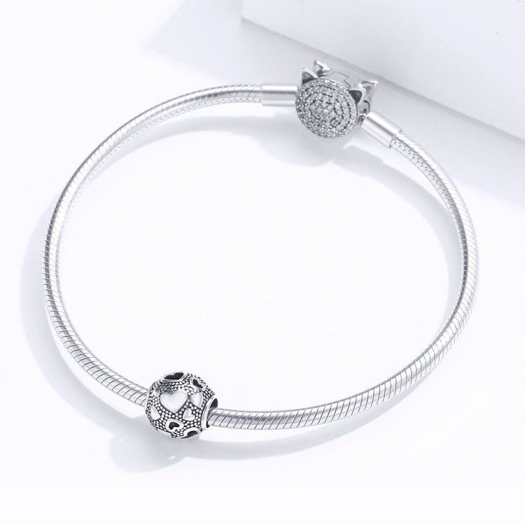 Vintage Love Beaded เงินสเตอร์ลิง S925 รอบลูกปัด DIY สร้อยข้อมือเครื่องประดับอุปกรณ์เสริม