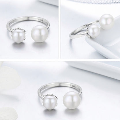 S925 แหวนเงินสเตอร์ลิงแหวนมุกหญิง, SCR192