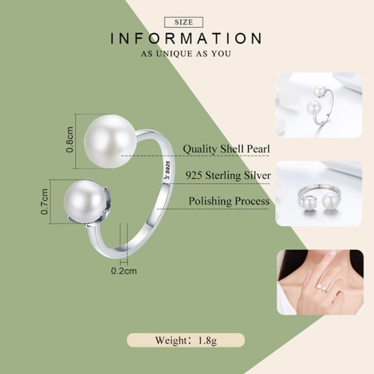 S925 แหวนเงินสเตอร์ลิงแหวนมุกหญิง, SCR192
