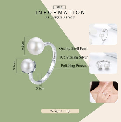 S925 แหวนเงินสเตอร์ลิงแหวนมุกหญิง, SCR192