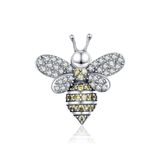 S925 เงินสเตอร์ลิงลูกปัด DIY Bee สร้อยข้อมือลูกปัดเครื่องประดับอุปกรณ์เสริม, SCC1194
