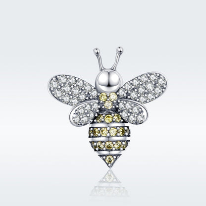 S925 เงินสเตอร์ลิงลูกปัด DIY Bee สร้อยข้อมือลูกปัดเครื่องประดับอุปกรณ์เสริม, SCC1194