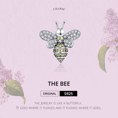 S925 เงินสเตอร์ลิงลูกปัด DIY Bee สร้อยข้อมือลูกปัดเครื่องประดับอุปกรณ์เสริม, SCC1194