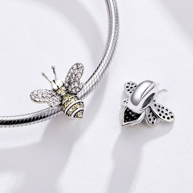 S925 เงินสเตอร์ลิงลูกปัด DIY Bee สร้อยข้อมือลูกปัดเครื่องประดับอุปกรณ์เสริม, SCC1194