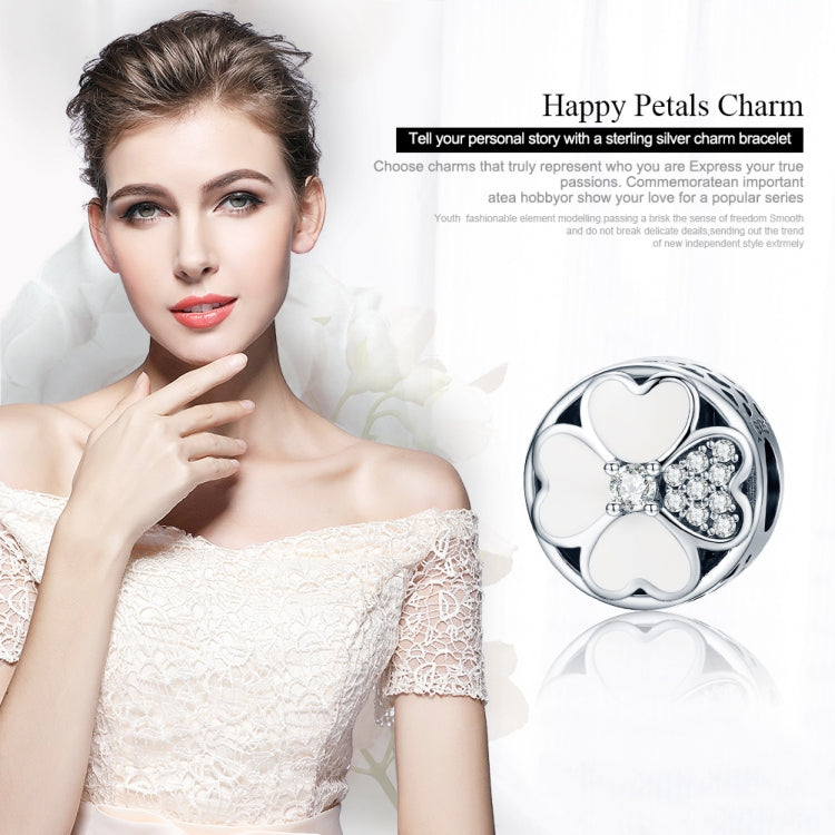 S925 เครื่องประดับสร้อยข้อมือลูกปัดกลีบความสุขเพชรเงินสเตอร์ลิง, SCC250