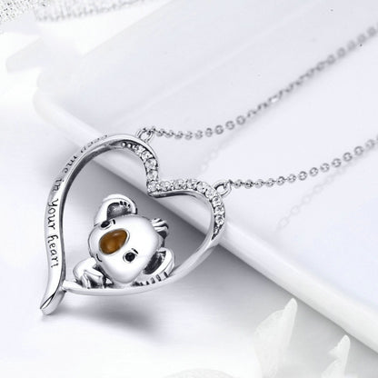 Koala น่ารัก S925 สร้อยคอเงินเลดี้, SCN256