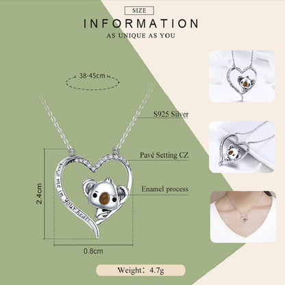 Koala น่ารัก S925 สร้อยคอเงินเลดี้, SCN256