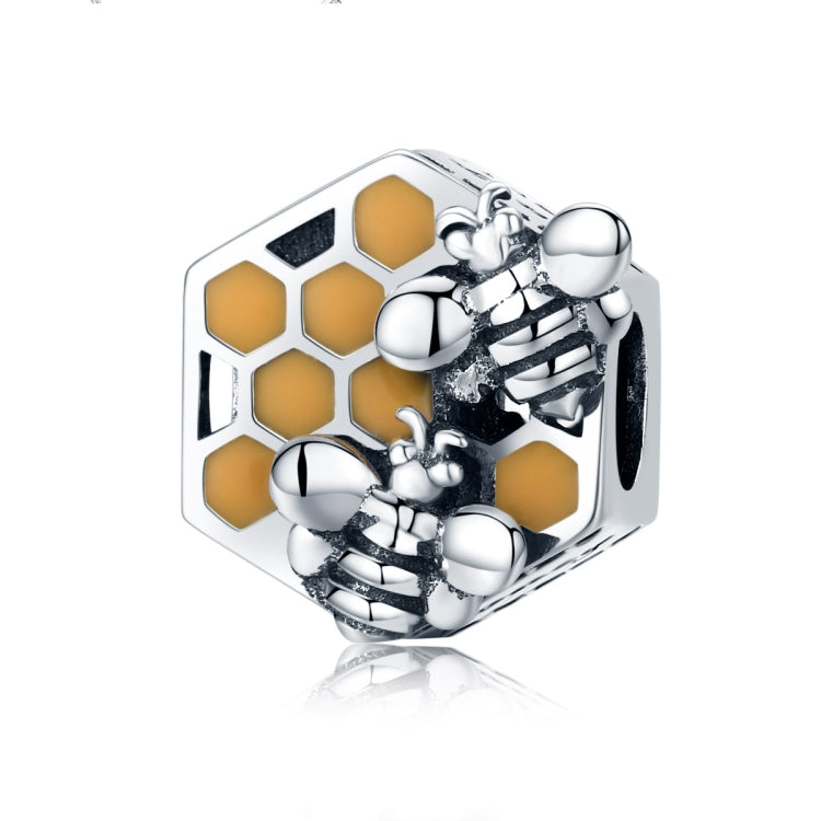 DIY สร้อยข้อมือลูกปัด S925 เงินสเตอร์ลิงส่วนบุคคล Bee Hive Bead อุปกรณ์เสริม