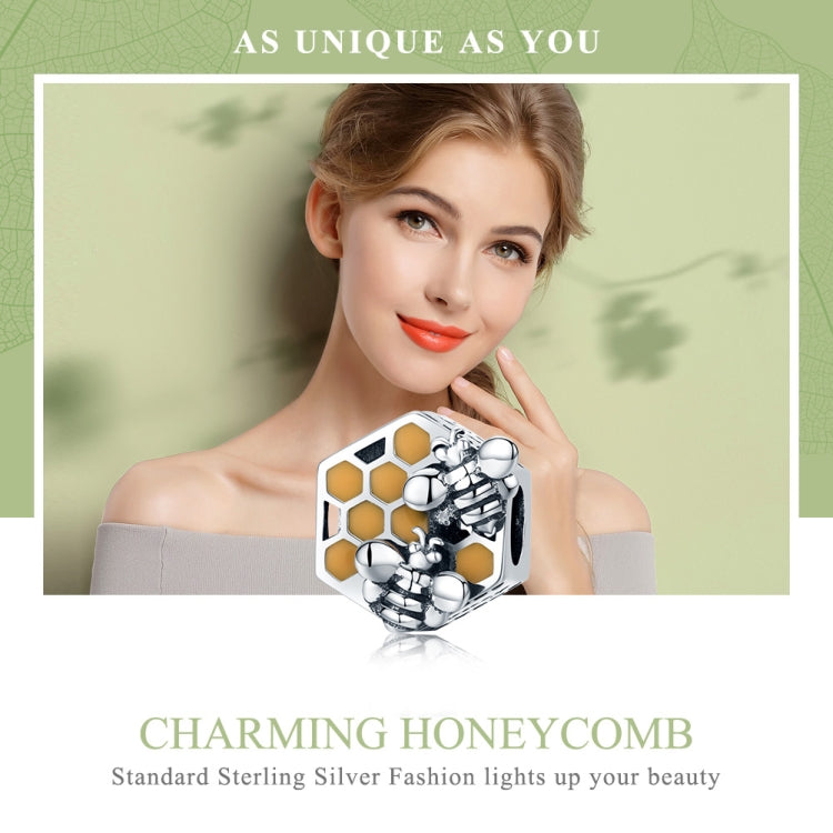 DIY สร้อยข้อมือลูกปัด S925 เงินสเตอร์ลิงส่วนบุคคล Bee Hive Bead อุปกรณ์เสริม