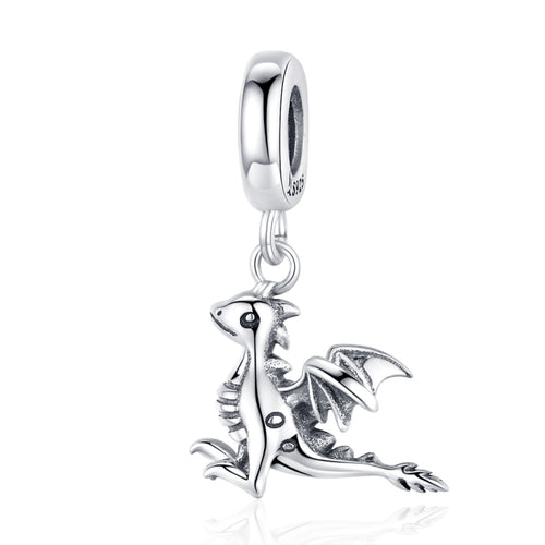 S925 จี้เงินสเตอร์ลิง Drogon ไดโนเสาร์ Charm สร้อยข้อมือ DIY อุปกรณ์เสริม, SCC1322