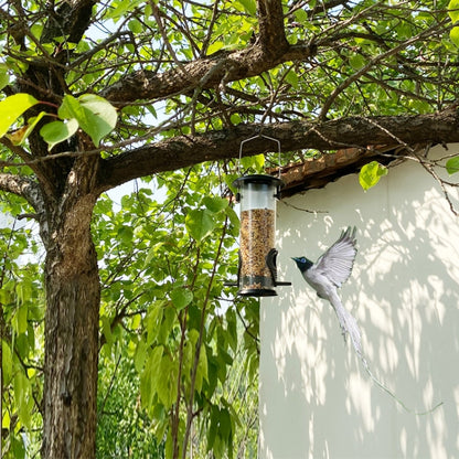 2 PCS Outdoor Bird Feeder แขวนเครื่องป้อนนกอัตโนมัติ, Automatic Bird Feeder