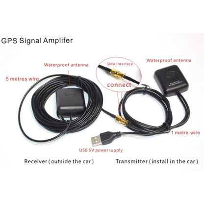 เครื่องขยายสัญญาณเสาอากาศรถยนต์ GPS นำทาง 2 ใน 1, Signal Amplifier