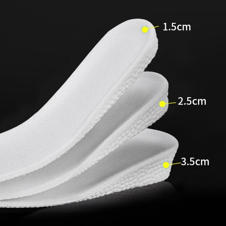 5 คู่ด้านในเพิ่ม Insoles กีฬา Shock Absorption เพิ่ม Breathable ดูดซับเหงื่อระงับกลิ่นกายที่มองไม่เห็น Pad, 1.5cm, 2.5cm, 3.5cm