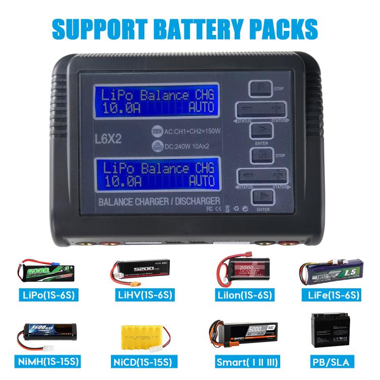 HTRC C240 Balanced แบตเตอรี่ลิเธียม Charger รีโมทคอนโทรลเครื่องบินของเล่น Charger, EU Plug