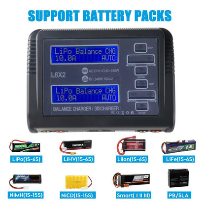 HTRC C240 Balanced แบตเตอรี่ลิเธียม Charger รีโมทคอนโทรลเครื่องบินของเล่น Charger, EU Plug