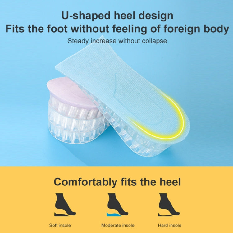10 คู่ JF101 ที่มองไม่เห็นซิลิโคนความสูง Pad ส้นความสูงพื้นรองเท้า Shock Absorption Half Pad, Three Layer, One Layer