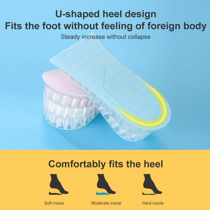 10 คู่ JF101 ที่มองไม่เห็นซิลิโคนความสูง Pad ส้นความสูงพื้นรองเท้า Shock Absorption Half Pad, Three Layer, One Layer