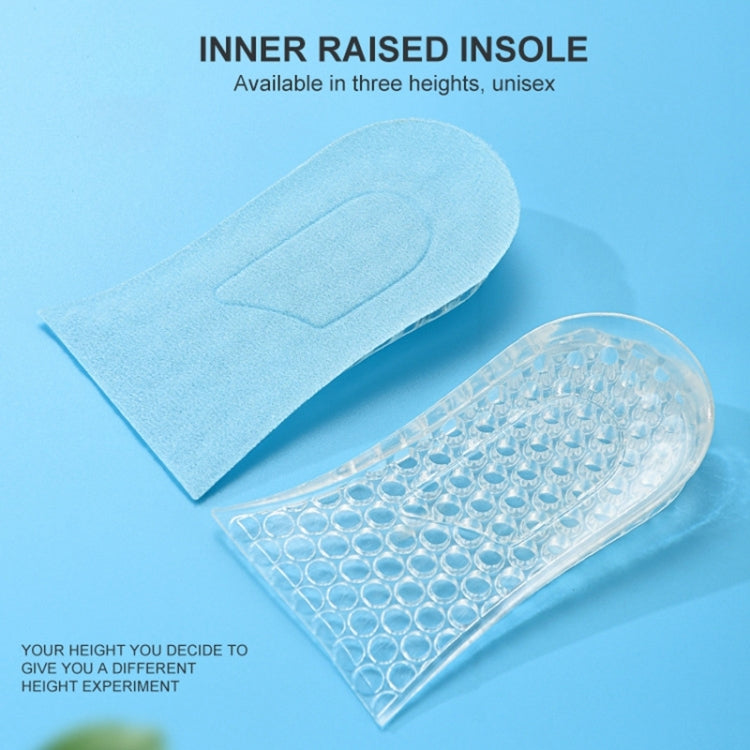 10 คู่ JF101 ที่มองไม่เห็นซิลิโคนความสูง Pad ส้นความสูงพื้นรองเท้า Shock Absorption Half Pad, Three Layer, One Layer