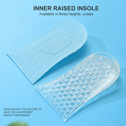 10 คู่ JF101 ที่มองไม่เห็นซิลิโคนความสูง Pad ส้นความสูงพื้นรองเท้า Shock Absorption Half Pad, Three Layer, One Layer