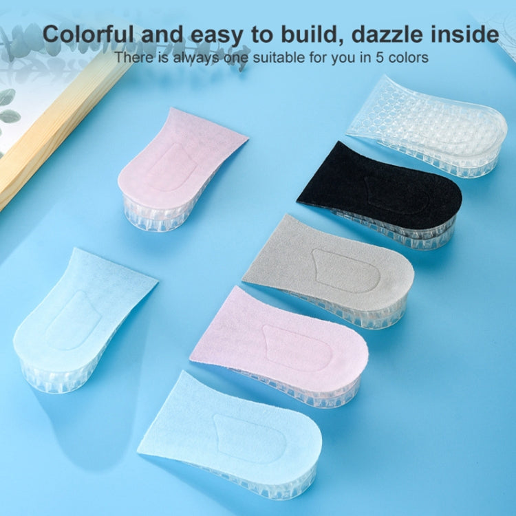 10 คู่ JF101 ที่มองไม่เห็นซิลิโคนความสูง Pad ส้นความสูงพื้นรองเท้า Shock Absorption Half Pad, Three Layer, One Layer