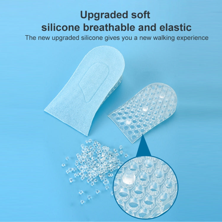 10 คู่ JF101 ที่มองไม่เห็นซิลิโคนความสูง Pad ส้นความสูงพื้นรองเท้า Shock Absorption Half Pad, Three Layer, One Layer
