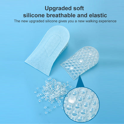 10 คู่ JF101 ที่มองไม่เห็นซิลิโคนความสูง Pad ส้นความสูงพื้นรองเท้า Shock Absorption Half Pad, Three Layer, One Layer
