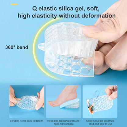 10 คู่ JF101 ที่มองไม่เห็นซิลิโคนความสูง Pad ส้นความสูงพื้นรองเท้า Shock Absorption Half Pad, Three Layer, One Layer