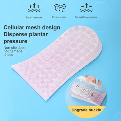 10 คู่ JF101 ที่มองไม่เห็นซิลิโคนความสูง Pad ส้นความสูงพื้นรองเท้า Shock Absorption Half Pad, Three Layer, One Layer
