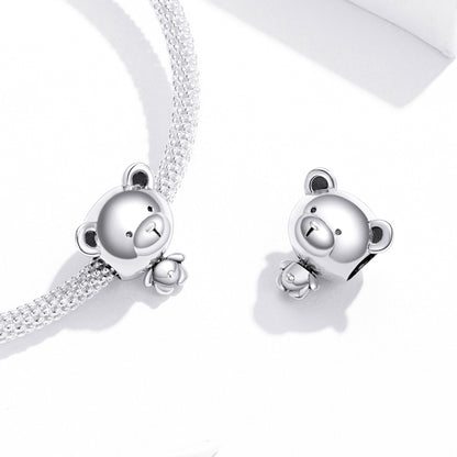 S925 เงินสเตอร์ลิงลูกปัดหมีลูกปัด DIY สร้อยข้อมืออุปกรณ์เสริม, SCC1502