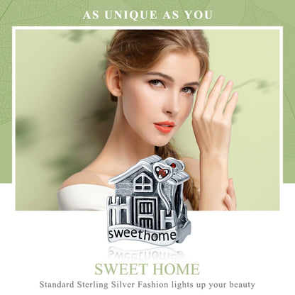 Warm Home S925 เงินสเตอร์ลิง DIY สร้อยข้อมือลูกปัดเงินธรรมดา