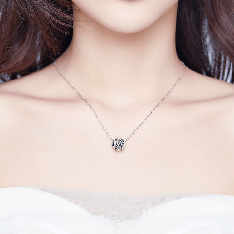 S925 เงินสเตอร์ลิงรูปแบบตัวอักษรลูกปัด DIY สร้อยข้อมือลูกปัด, SCC1158