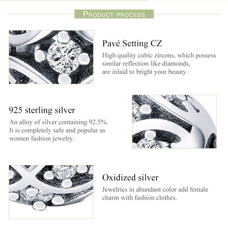 S925 เครื่องประดับสร้อยข้อมือลูกปัด DIY หรูหราสง่างาม, SCC732