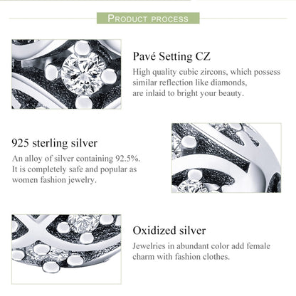 S925 เครื่องประดับสร้อยข้อมือลูกปัด DIY หรูหราสง่างาม, SCC732