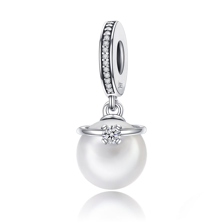 S925 เงินสเตอร์ลิง Elegant Pearl Charm สร้อยข้อมือ DIY อุปกรณ์เสริม, SCC137