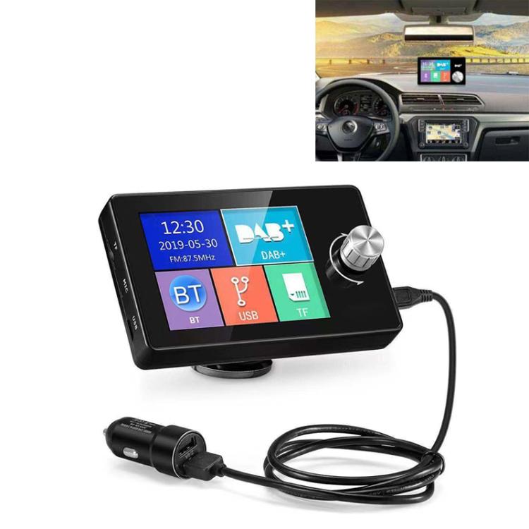 2.8 นิ้วรถ DAB + Digital Broadcasting หน้าจอสีสันตัวรับสัญญาณ FM การส่งต่อเอาต์พุต AUX, 2.8 inch