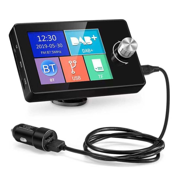 2.8 นิ้วรถ DAB + Digital Broadcasting หน้าจอสีสันตัวรับสัญญาณ FM การส่งต่อเอาต์พุต AUX, 2.8 inch
