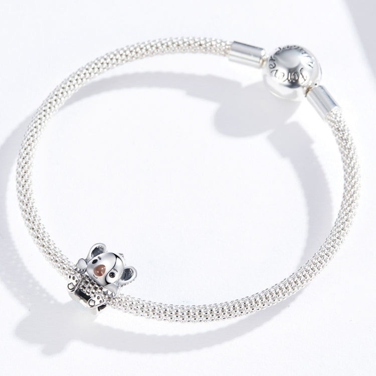 S925 เงินสเตอร์ลิงน่ารัก Koala สัตว์ลูกปัด DIY สร้อยข้อมืออุปกรณ์เสริม, SCC1304