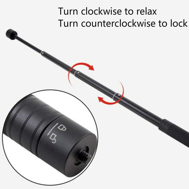 ไม้กันสั่นแบบสามแกนแบบใช้มือถือ GoPro Selfie Stick Extension ความยาว: 19 ซม. - 73 ซม, Length: 19cm-73cm