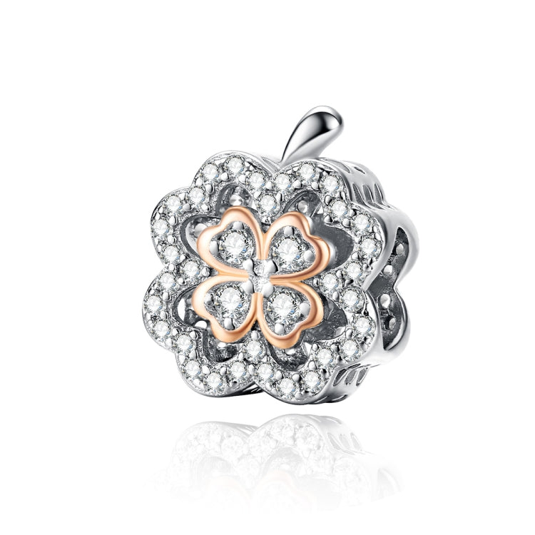 Four Leaf Clover เพทายลูกปัด S925 เงินสเตอร์ลิง DIY สร้อยข้อมืออุปกรณ์เสริม, SCC1247