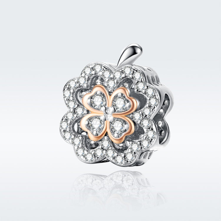 Four Leaf Clover เพทายลูกปัด S925 เงินสเตอร์ลิง DIY สร้อยข้อมืออุปกรณ์เสริม, SCC1247