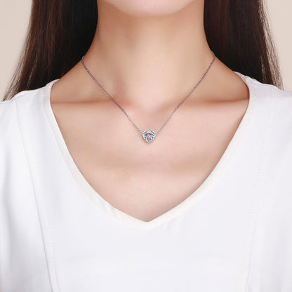S925 ลูกปัดรูปหัวใจสีเงิน DIY อุปกรณ์เสริมสร้อยข้อมือ, SCC1109