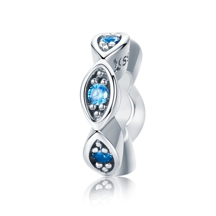 Lucky Eyes Beaded S925 ลูกปัดเงินสเตอร์ลิง DIY สร้อยข้อมือลูกปัดเงิน