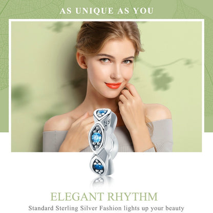 Lucky Eyes Beaded S925 ลูกปัดเงินสเตอร์ลิง DIY สร้อยข้อมือลูกปัดเงิน