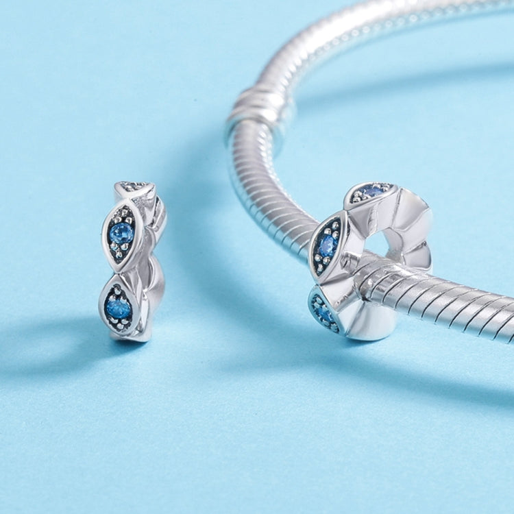 Lucky Eyes Beaded S925 ลูกปัดเงินสเตอร์ลิง DIY สร้อยข้อมือลูกปัดเงิน