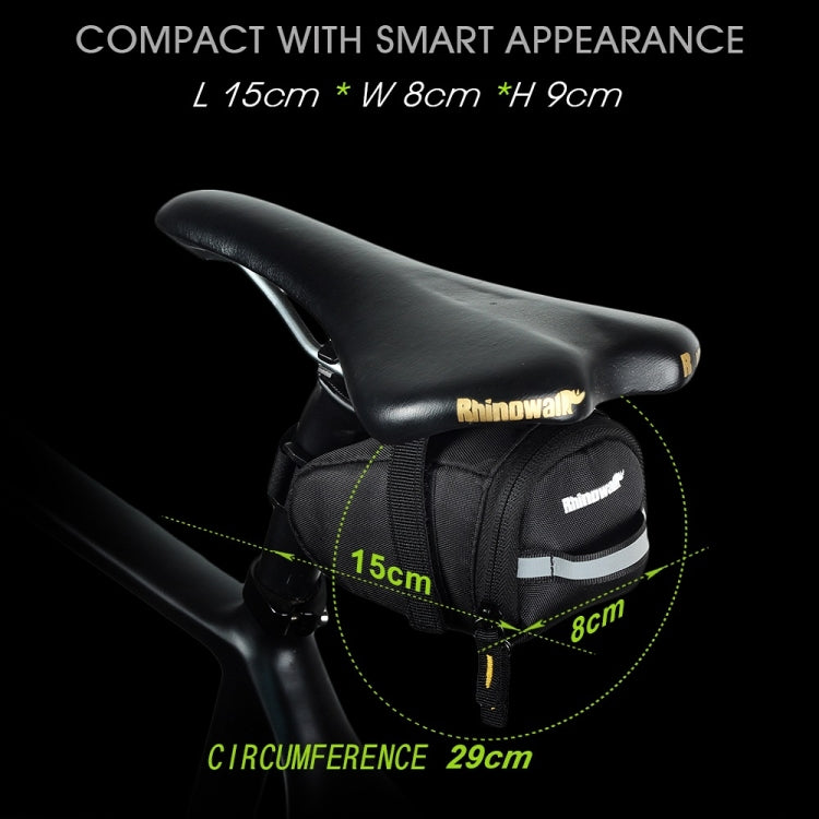 Rhinowalk Ultralight กระเป๋าจักรยานท้ายอานกระเป๋าด้านในกระเป๋าเครื่องมือขี่จักรยานจักรยานเสือภูเขาด้านหลังกระเป๋า, Rhinowalk Saddle Bag