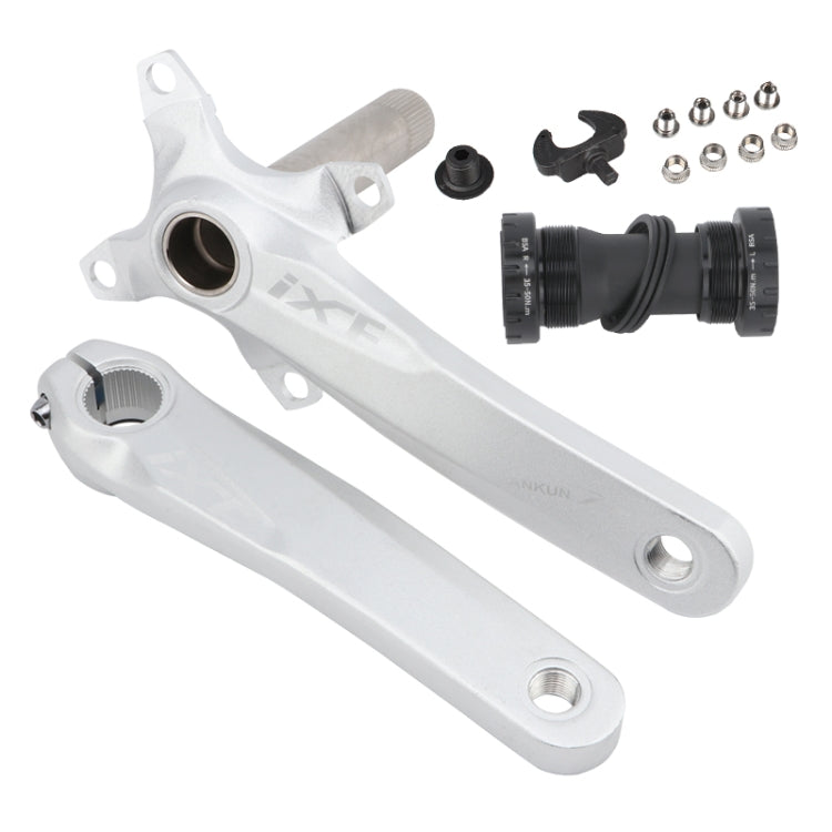JIANKUN IXF จักรยานเสือภูเขา Hollow Crank ดัดแปลงแผ่นเดียวซ้ายและขวา Cranks เพลาข้อเหวี่ยงเพลาด้านล่าง, Left and Right Crank, Left and Right Crank+Bottom Bracket