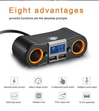 ZNB02 ที่ชาร์จแบตในรถแบบ Dual USB ที่จุดบุหรี่ในรถยนต์, ZNB02