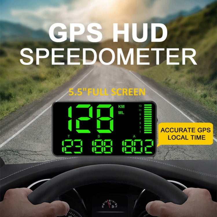 Kingneed C90 5.5 นิ้ว HUD รถ Head-up Display GPS รถสากลระยะทางความเร็วเมตร Speeding Alarm / GPS ดาวเทียมวัดความเร็ว, C90 5.5inch