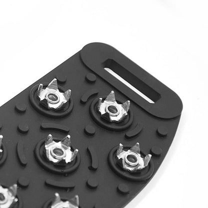 DM-1601 3 คู่ปีนเขากลางแจ้งหิมะพื้นผิวน้ำแข็ง 7-tooth Crampons โลหะผสมสังกะสี Spikes ซิลิโคน Anti-Skid รองเท้าครอบคลุม, DM-1601Shoe Cover